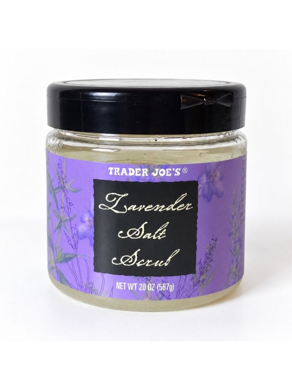 Trader Joes Lavender Salt Scrub 20 Oz Exfoliating Skin Care With Natural Oils